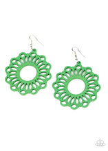 Load image into Gallery viewer, Dominican Daisy - Green Earrings
